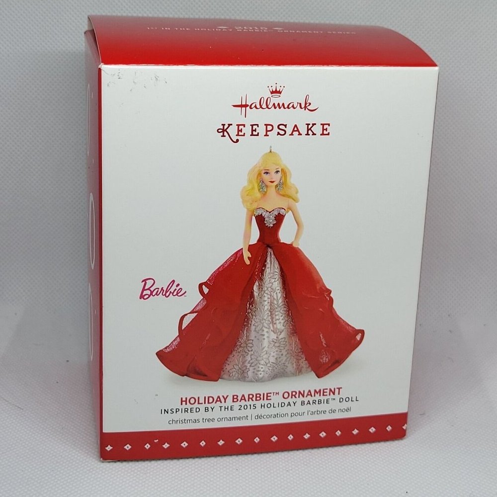 Hallmark 2015 Holiday Barbie Keepsake Ornament Mattel New